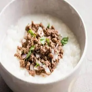 Hình ảnh Cháo thịt bò hột gà ta