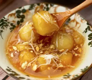 Hình ảnh Chè sắn mochi hạt sen - nóng