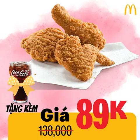 Hình ảnh Combo 3 Miếng Gà Rán kèm nước 89k (1706)