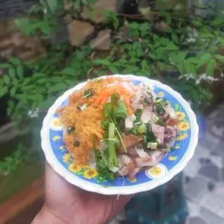 Hình ảnh Xôi heo quay chà bông cay