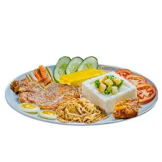 Hình ảnh Cơm tấm sườn cốt lết 5 món