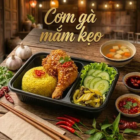 Hình ảnh Cơm Gà Mắm Kẹo - Luộc Mắm Gừng & Chiên Mắm Tỏi - Đường Số 4
