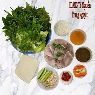 Hình ảnh Thịt nạc heo cuốn bánh tráng - phần 2 người