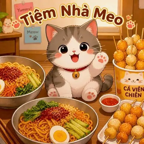 Hình ảnh Tiệm Nhà MeoMeo - Mì trộn, Cá viên & Trái Cây - Hậu Lân 1