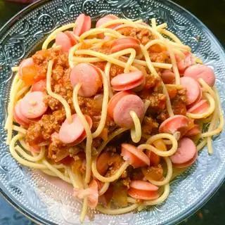 Hình ảnh Mì Ý tôm xúc xích