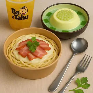 Hình ảnh Combo mì Ý ba chỉ sốt kem