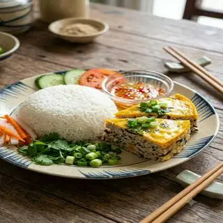 Hình ảnh Cơm chả trứng thịt bằm
