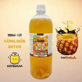 Hình ảnh 1 lít kombucha gừng dứa detox