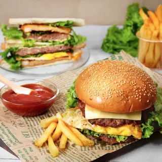 Hình ảnh Hamburger bò gà