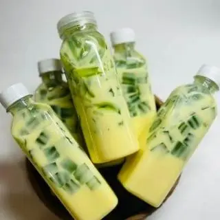Hình ảnh Sữa bắp thạch lá dứa