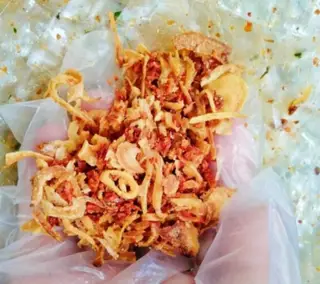 Hình ảnh Bánh tráng tỏi hành phi