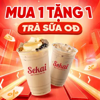 Hình ảnh [MUA 1 TẶNG 1] Trà Sữa SeKai Full Topping (L) tặng Trà Sữa Gạo Nhật (M)