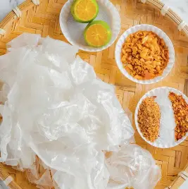 Hình ảnh Bánh tráng phơi sương chấm muối