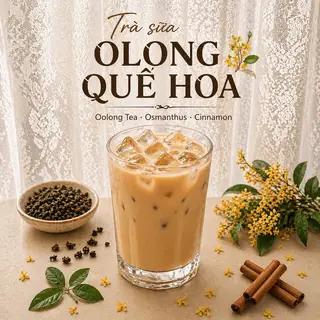Hình ảnh Trà sữa olong kim tuyên quế hoa
