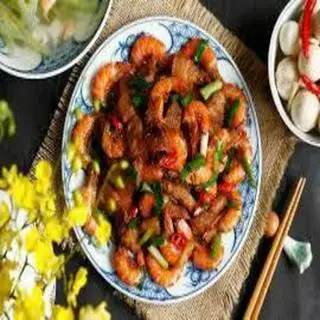 Hình ảnh Cơm thịt rim tôm