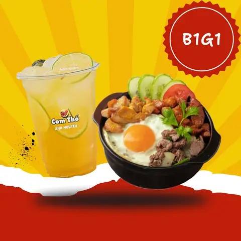 Hình ảnh Mua 1 cơm thố đặc biệt tặng 1 trà chanh