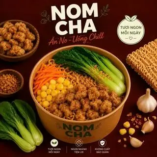 Hình ảnh Mì trộn tóp mỡ da giòn sốt mắm