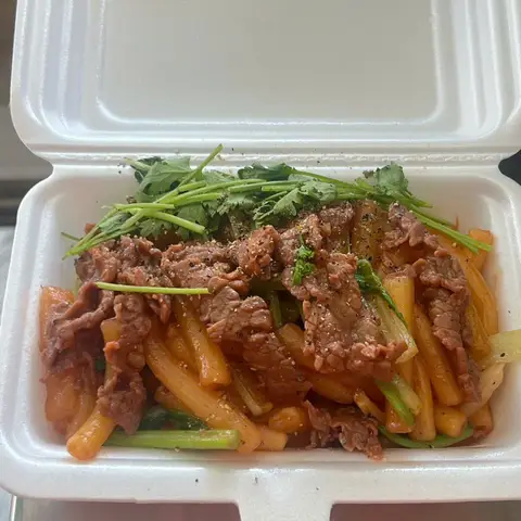 Hình ảnh Combo Nui xào bò + Trà tắc xí muội