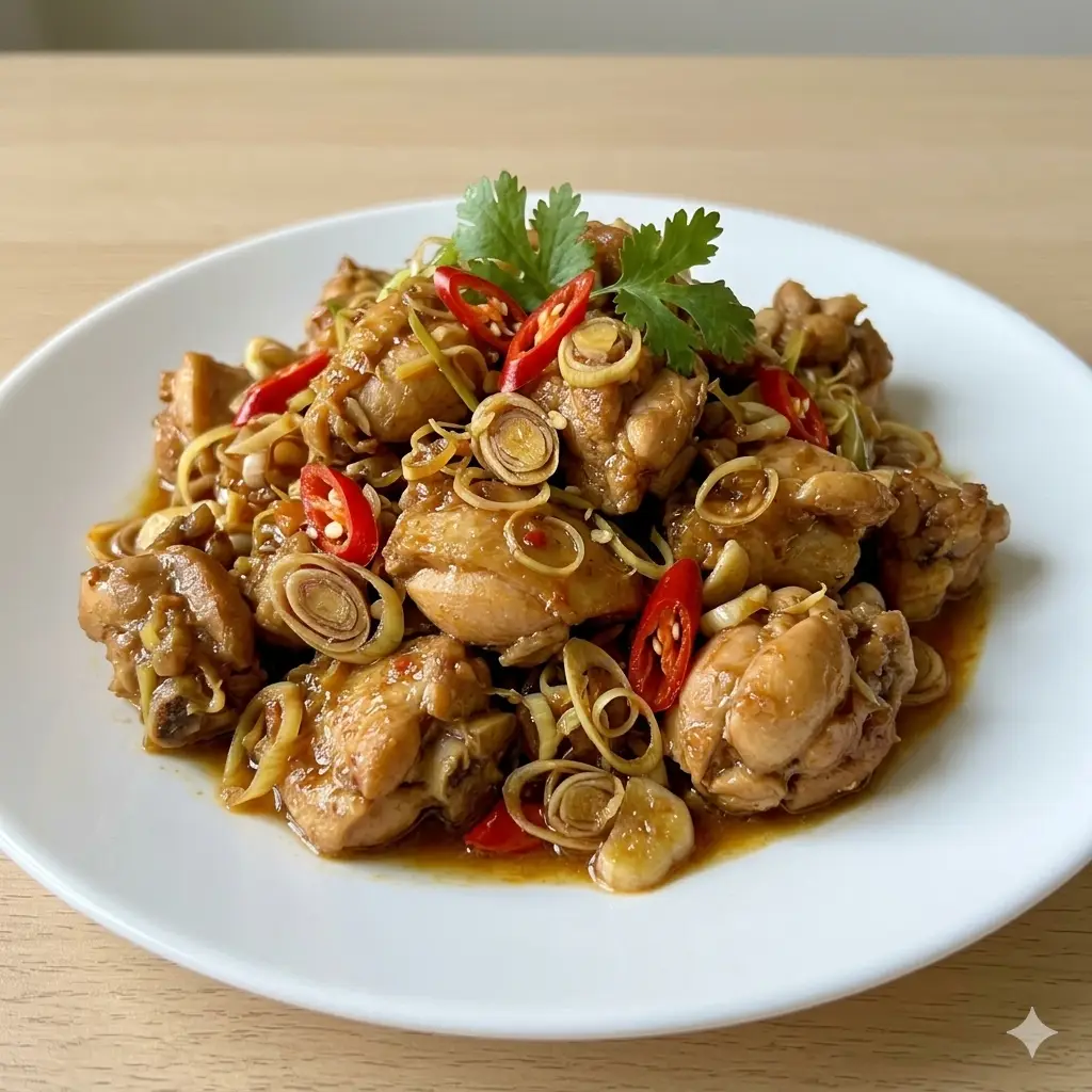 Hình ảnh Gà xào sả ớt