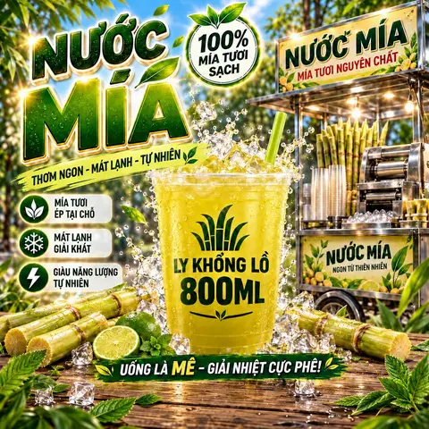 Hình ảnh Nước Mía Ly Khổng Lồ 800ML