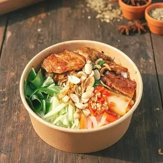 Hình ảnh Bún thịt nướng đầy đủ