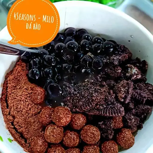 Hình ảnh Milo đá bào trân châu đường đen (Milo dầm)