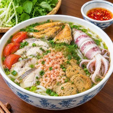Hình ảnh Bún (hoặc bánh đa) Hải Sản thập cẩm (đặc biệt)