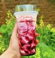 Hình ảnh Latte việt quất