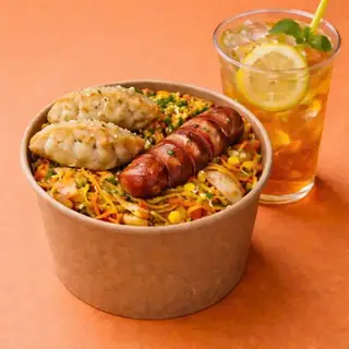 Hình ảnh Mì trộn mandu - xúc xích