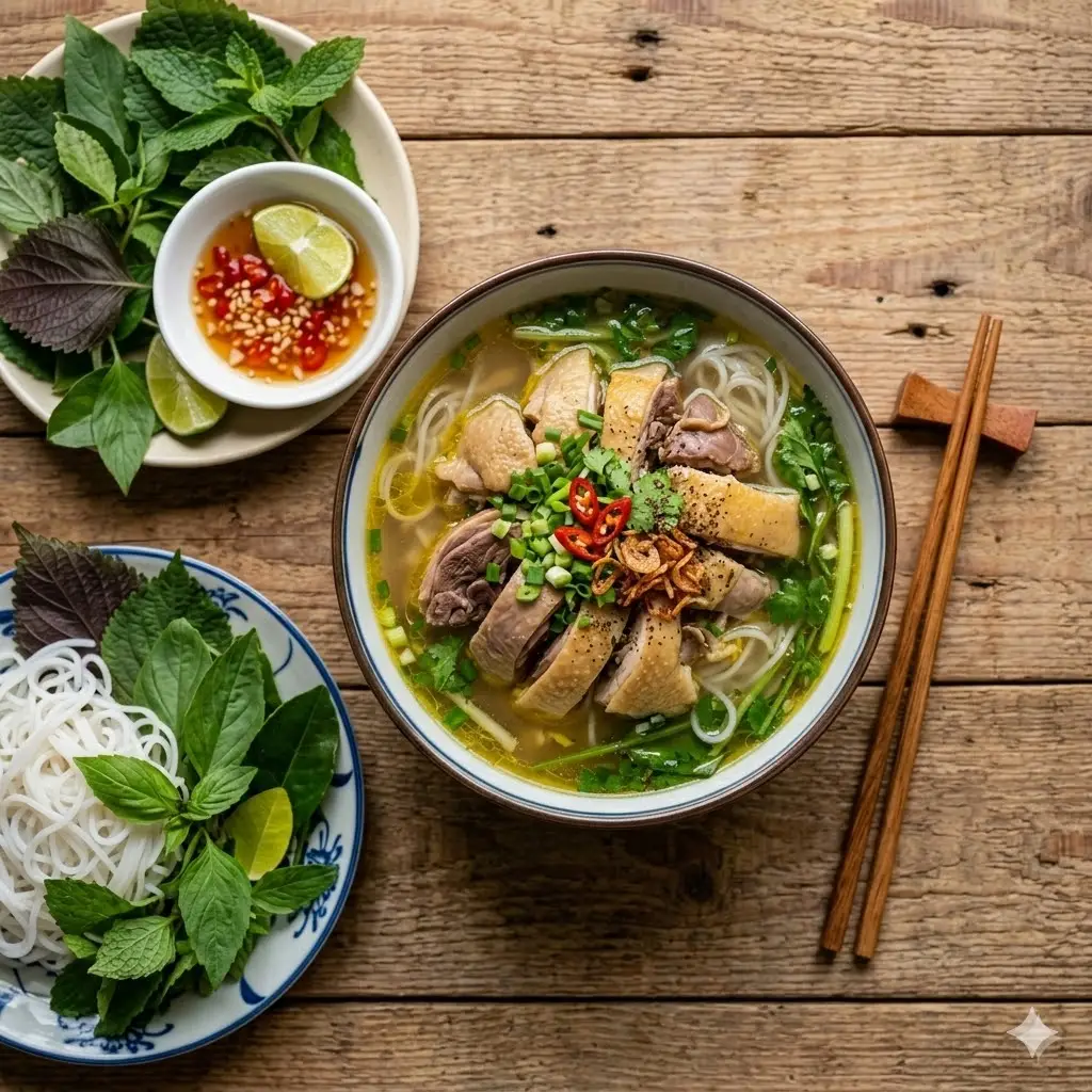 Hình ảnh Bún gà đùi
