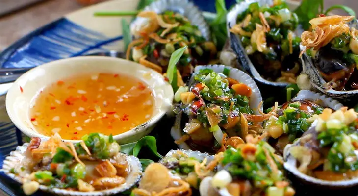 Hình ảnh Sò lông nướng mỡ hành