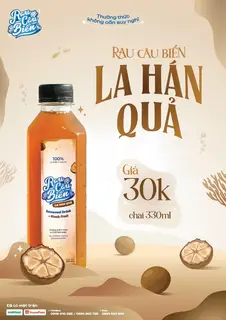 Hình ảnh Chai nước rau câu biển la hán quả