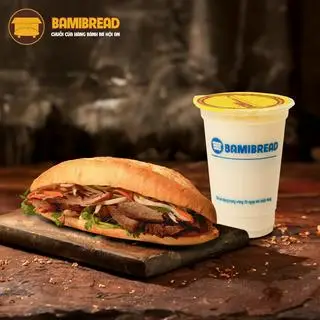 Hình ảnh Combo bánh mì gà nướng sả - sữa đậu Bami