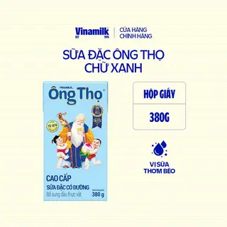 Hình ảnh Sữa đặc có đường Ông Thọ chữ xanh - Hộp giấy 380gr_01CX12