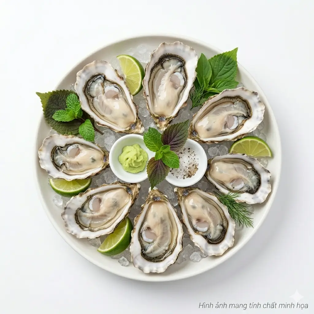 Hình ảnh Hàu Sống wasabi 6 con