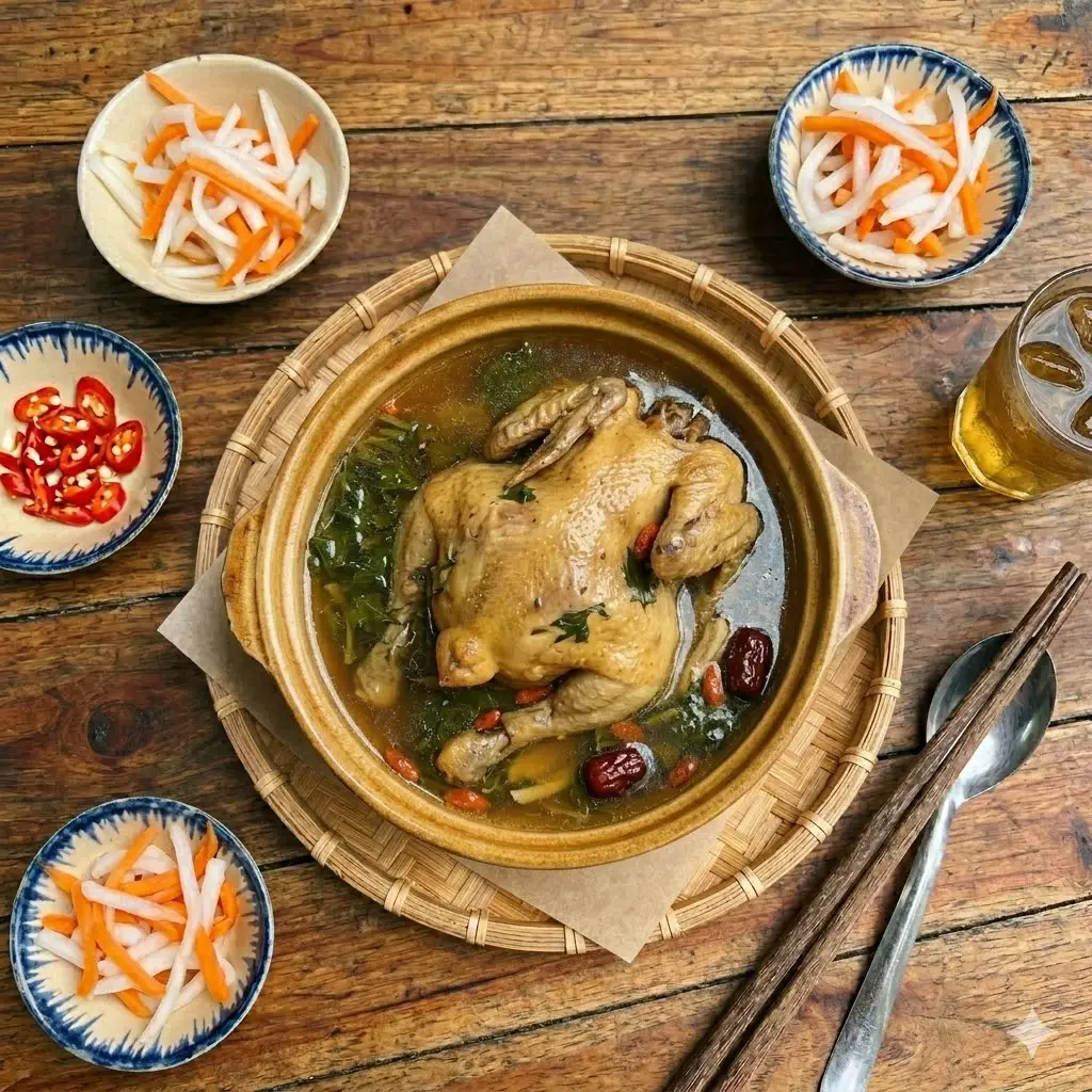 Hình ảnh Canh gà hầm ngũ chỉ mao