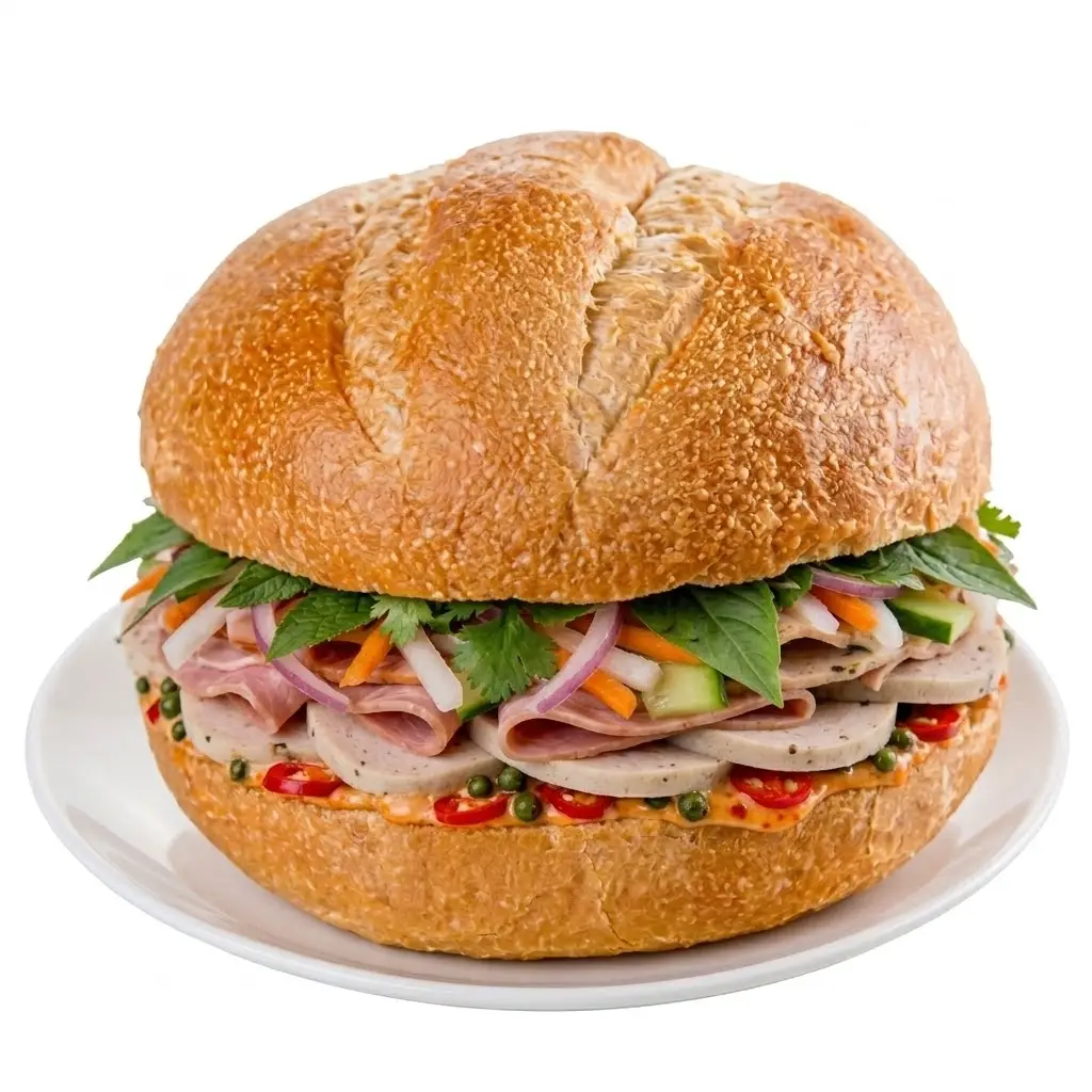 Hình ảnh Hamburger thịt chả