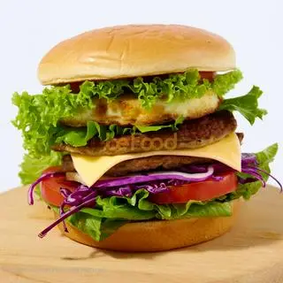 Hình ảnh Burger bò kim chi phô mai