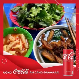 Hình ảnh Bánh đa đỏ cá giòn - coca
