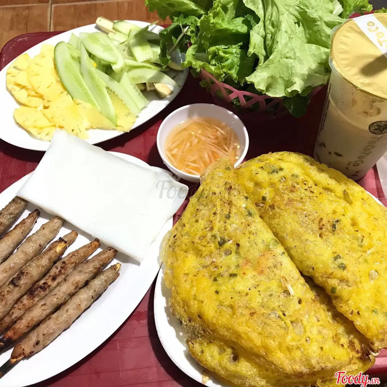 Hình ảnh Combo 4 (2 bánh xèo, 15 nem lụi)