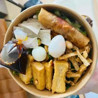 Hình ảnh Bún nước tương đầy đủ