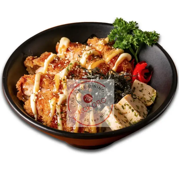 Hình ảnh Cơm gà nướng sốt teriyaki - kèm súp miso