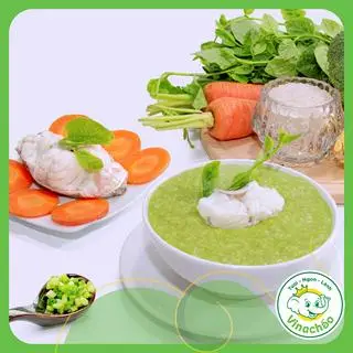 Hình ảnh Cháo cá song sốt gấc