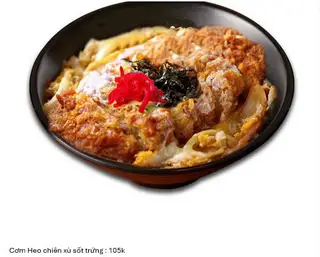 Hình ảnh Cơm heo chiên xù sốt trứng