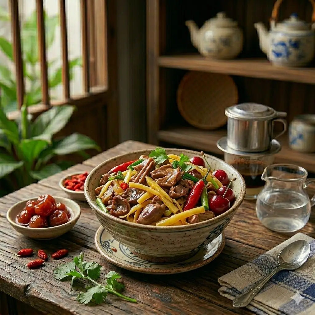 Hình ảnh Lòng xào măng - 1 phần
