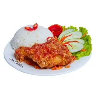Hình ảnh Cơm gà sốt cay ngọt
