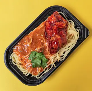 Hình ảnh Mì Ý sốt bò bằm - gà sốt BBQ