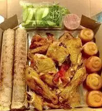Hình ảnh Combo gà nướng mắm nhĩ bánh cơm