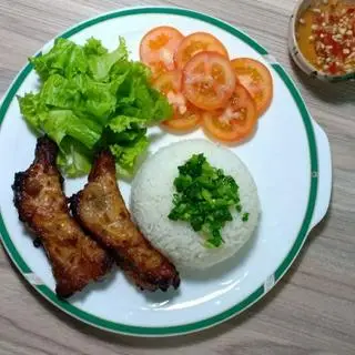 Hình ảnh Cơm sườn cọng nướng