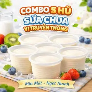 Hình ảnh (Combo 5 Hũ) Sữa Chua Vị Truyền Thống